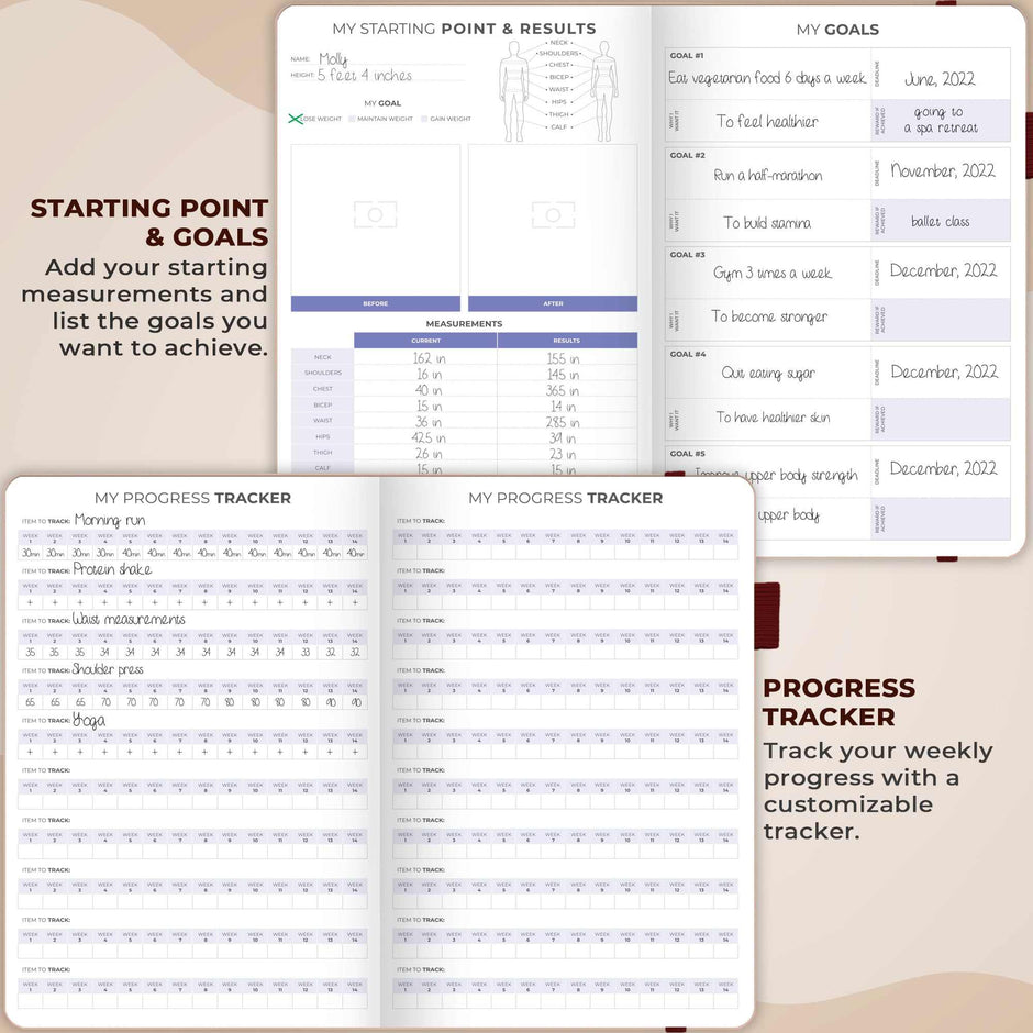WELLTH HOUSE Fitness & Food Journal Planner - Wellth House