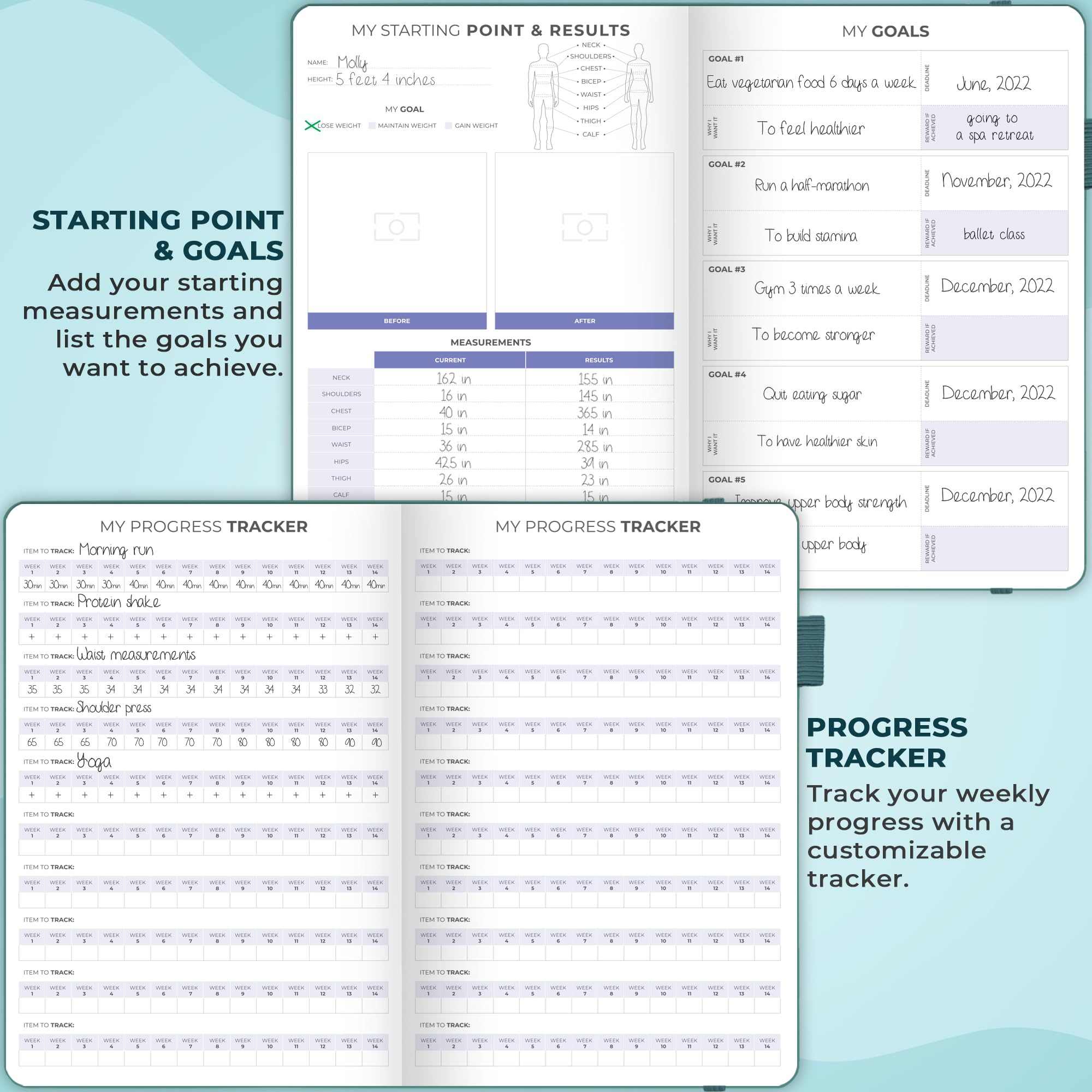 WELLTH HOUSE Fitness & Food Journal Planner - Wellth House