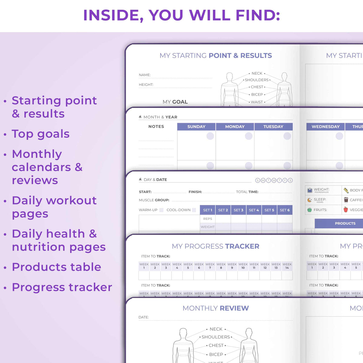 WELLTH HOUSE Fitness & Food Journal Planner - Wellth House