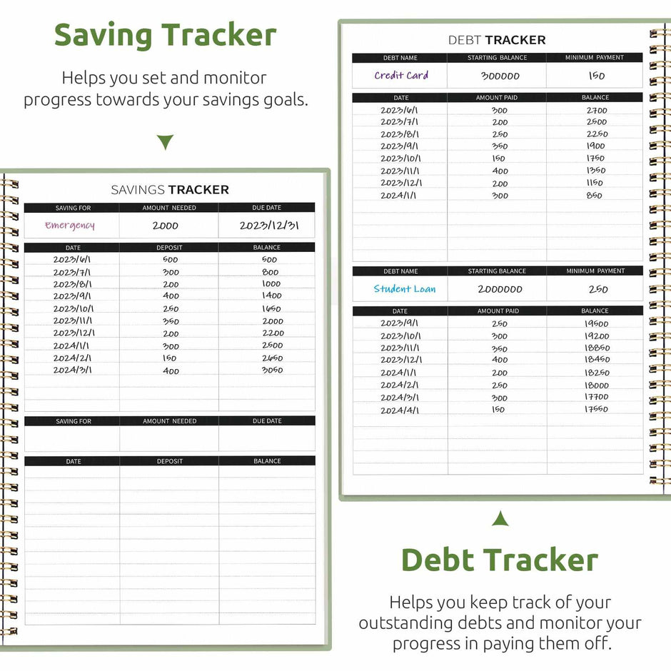 WELLTH HOUSE Budget Planner Expense Tracker Book - Wellth House
