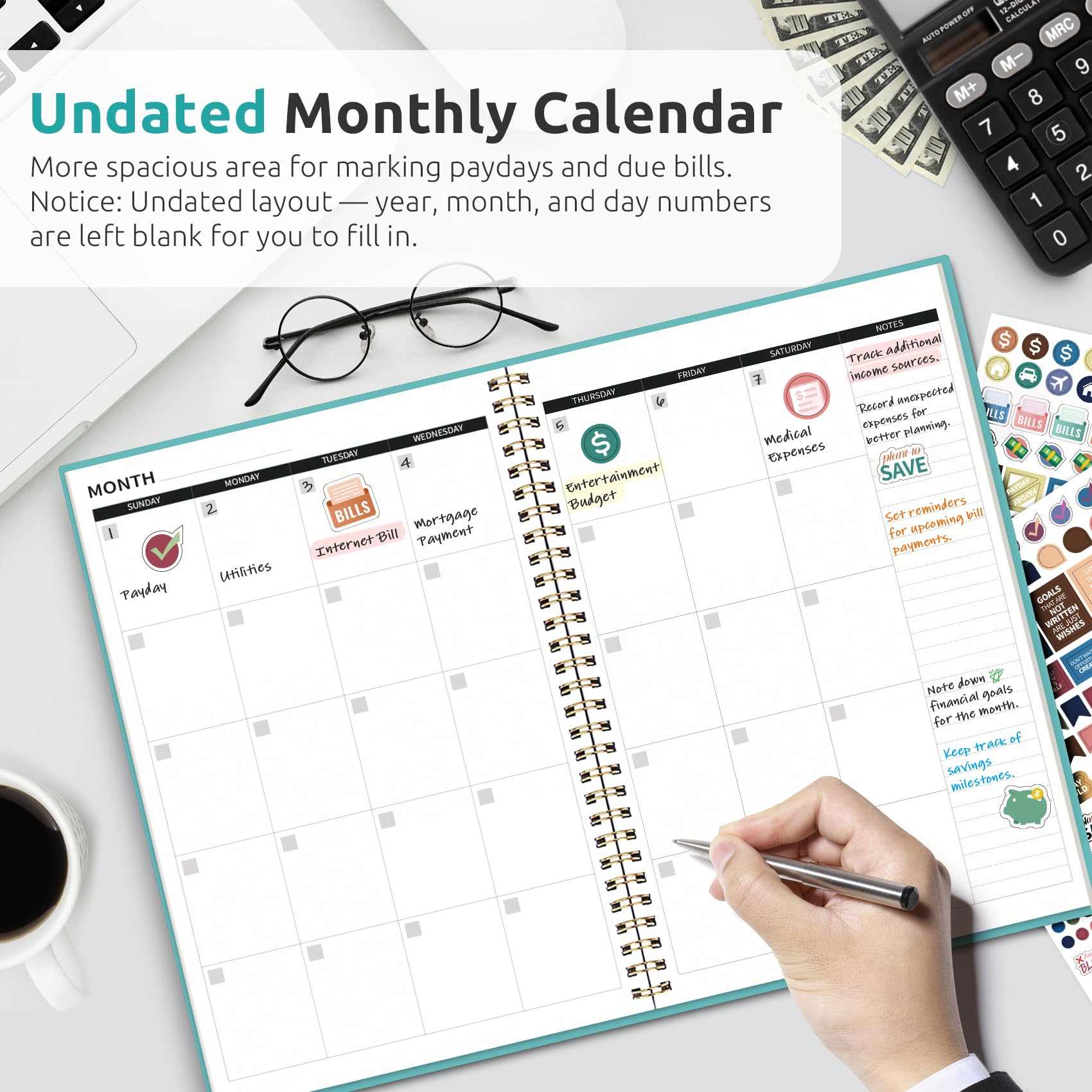 WELLTH HOUSE Budget Planner Expense Tracker Book - Wellth House