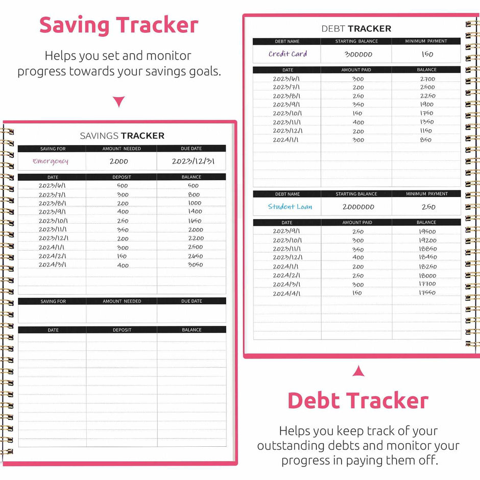WELLTH HOUSE Budget Planner Expense Tracker Book - Wellth House