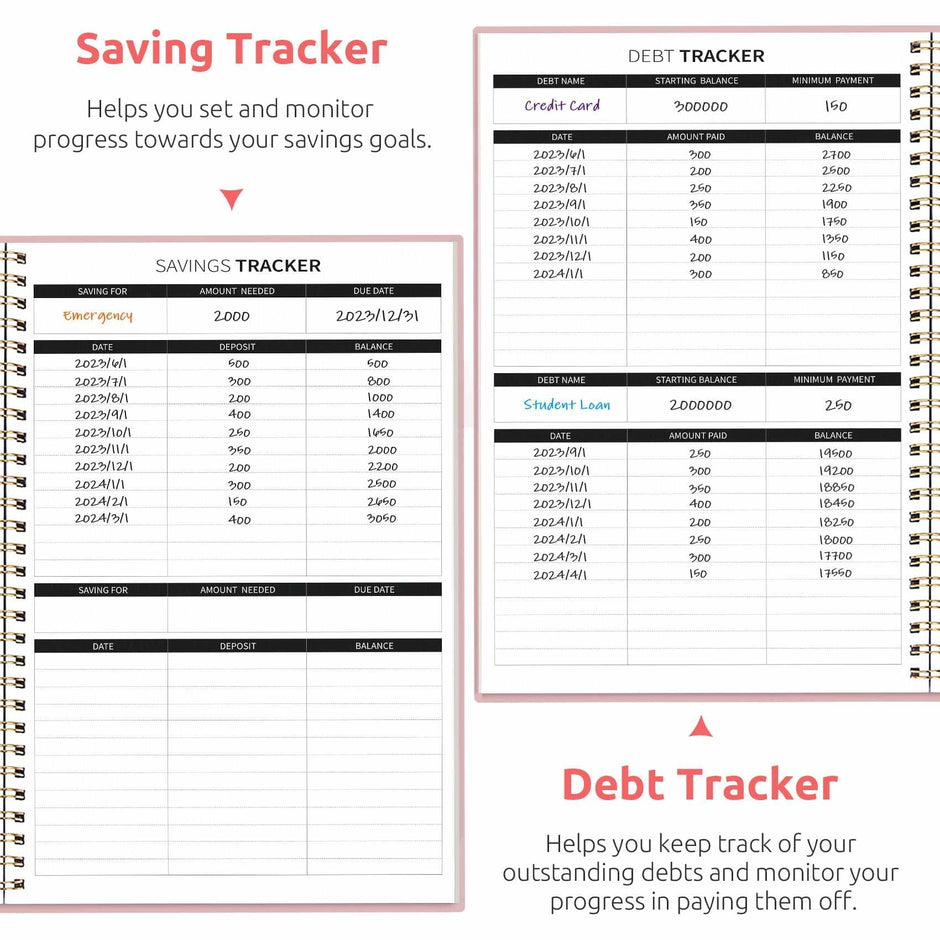 WELLTH HOUSE Budget Planner Expense Tracker Book - Wellth House