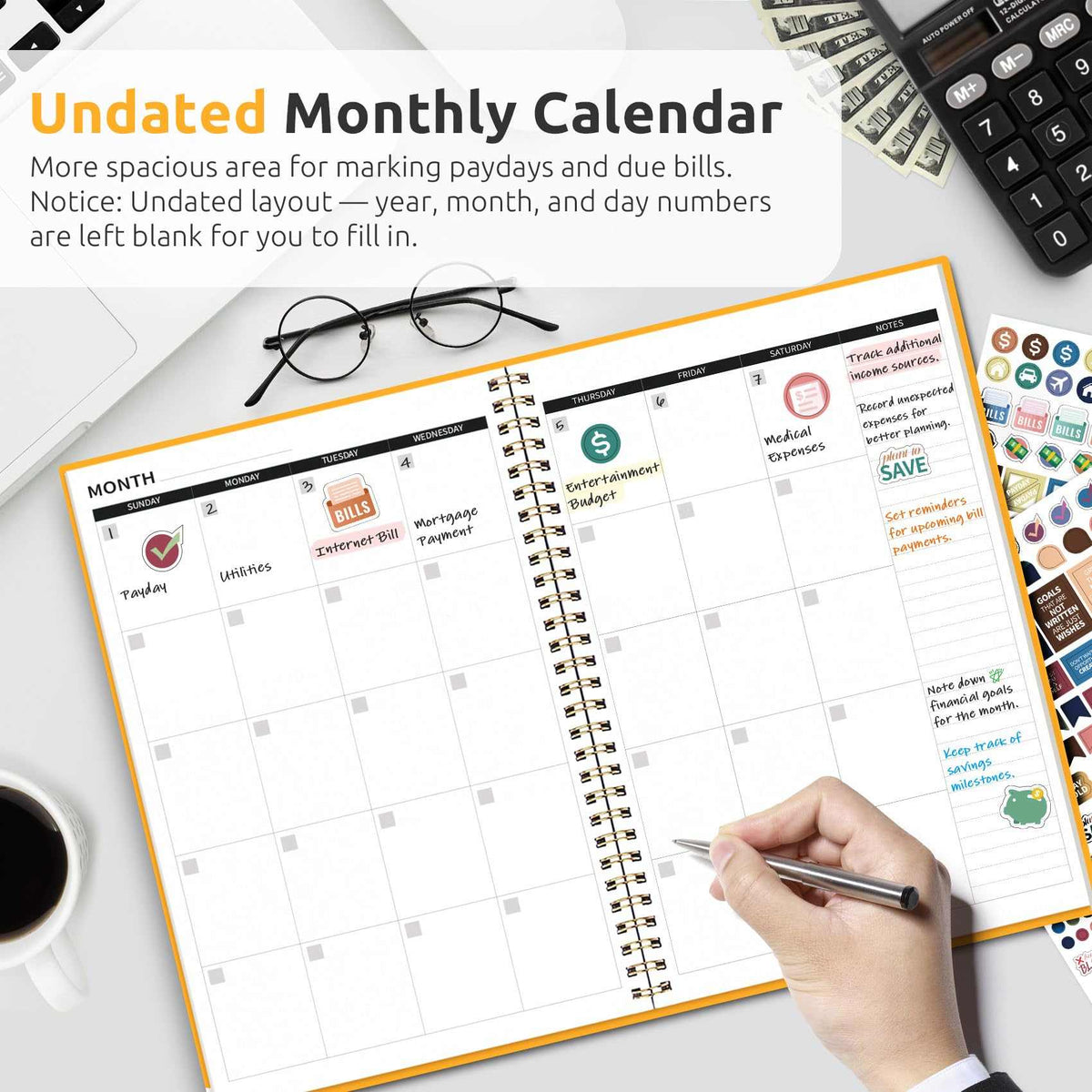 WELLTH HOUSE Budget Planner Expense Tracker Book - Wellth House