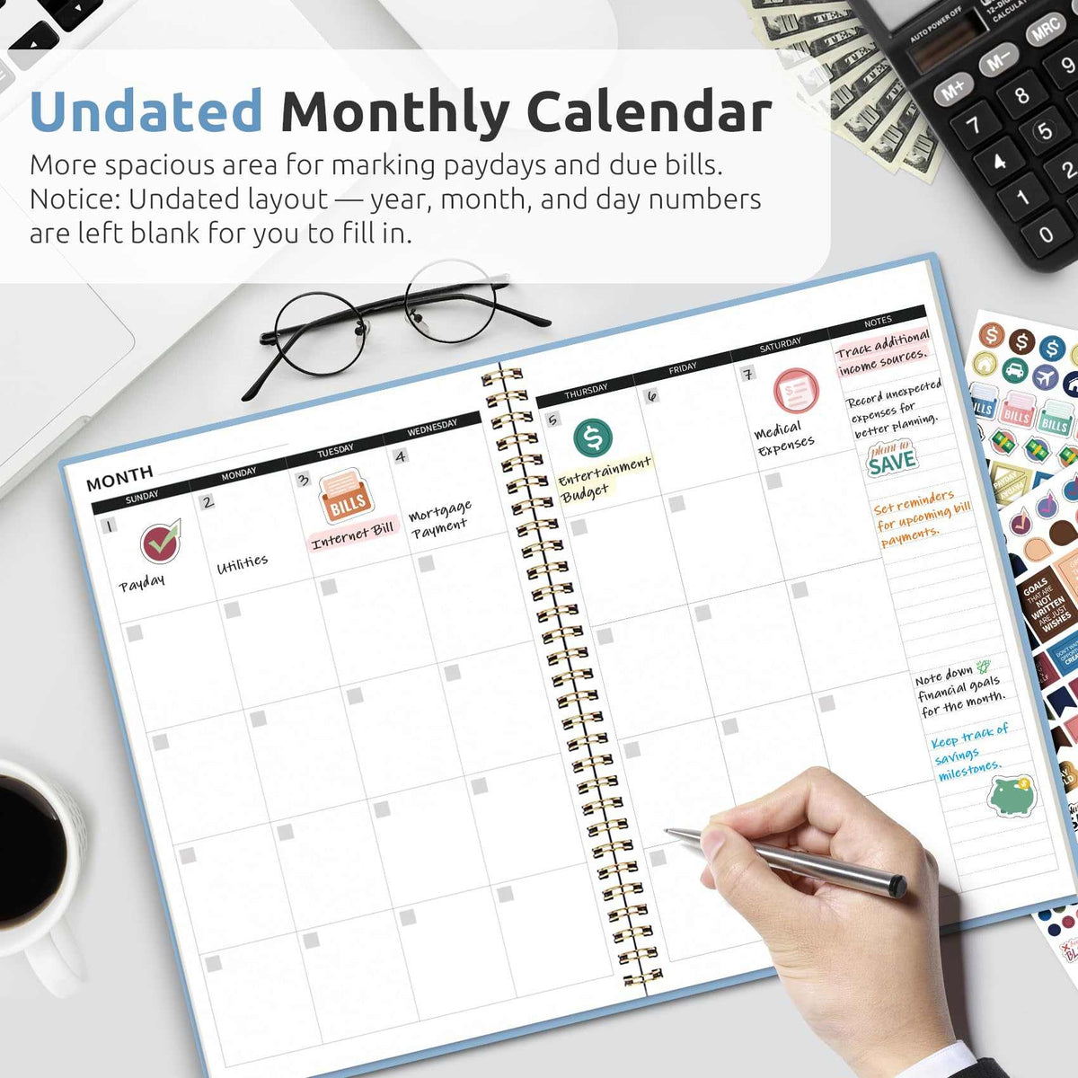 WELLTH HOUSE Budget Planner Expense Tracker Book - Wellth House