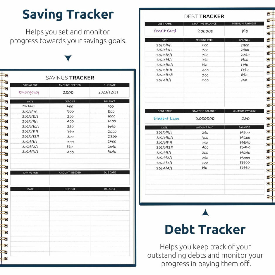 WELLTH HOUSE Budget Planner Expense Tracker Book - Wellth House