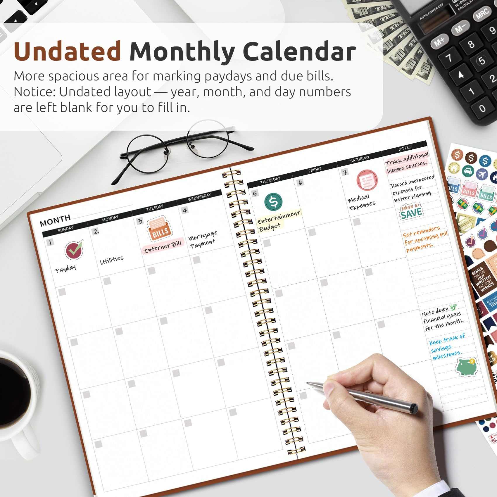 WELLTH HOUSE Budget Planner Expense Tracker Book - Wellth House