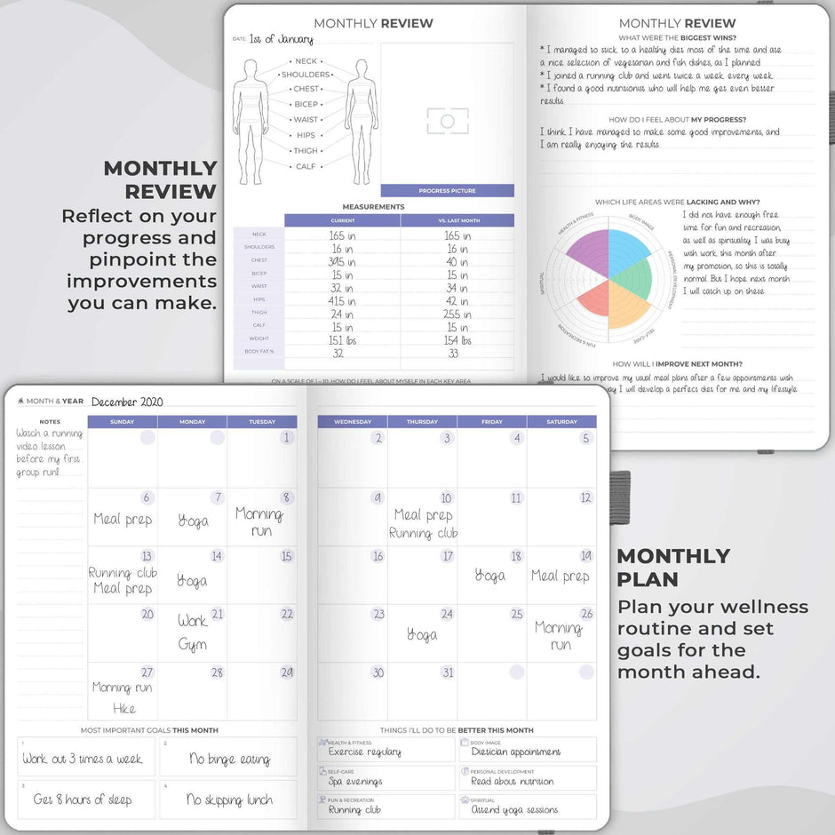 WELLTH HOUSE Fitness & Food Journal Planner - Wellth House
