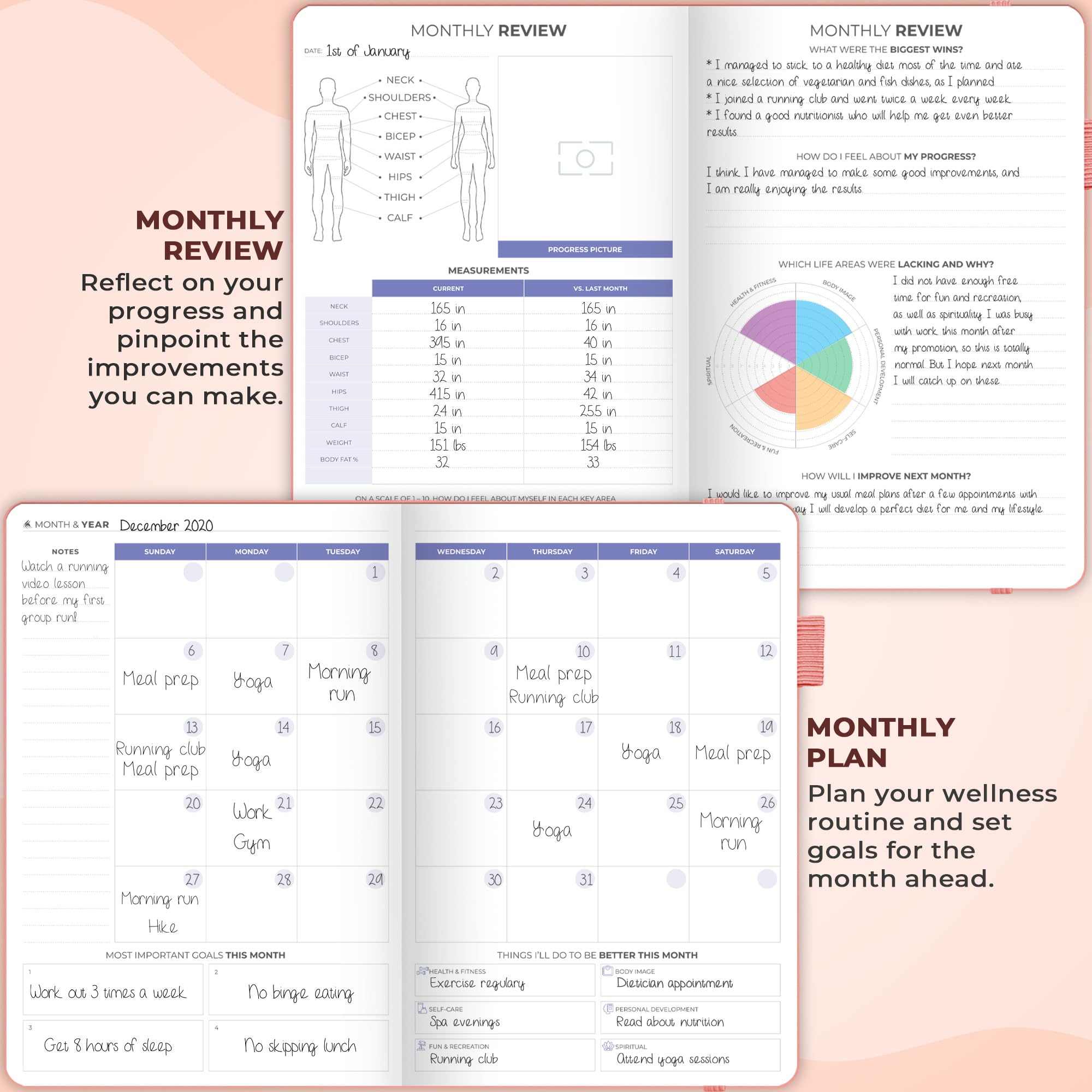 WELLTH HOUSE Fitness & Food Journal Planner - Wellth House