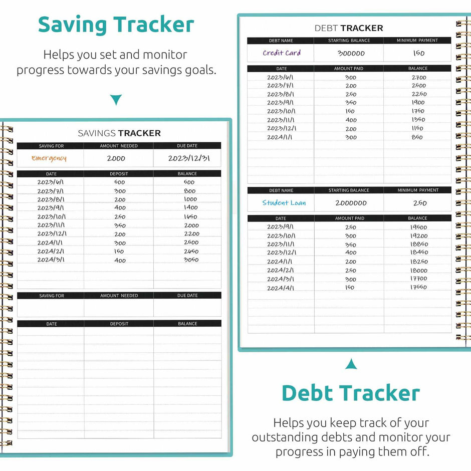 WELLTH HOUSE Budget Planner Expense Tracker Book - Wellth House