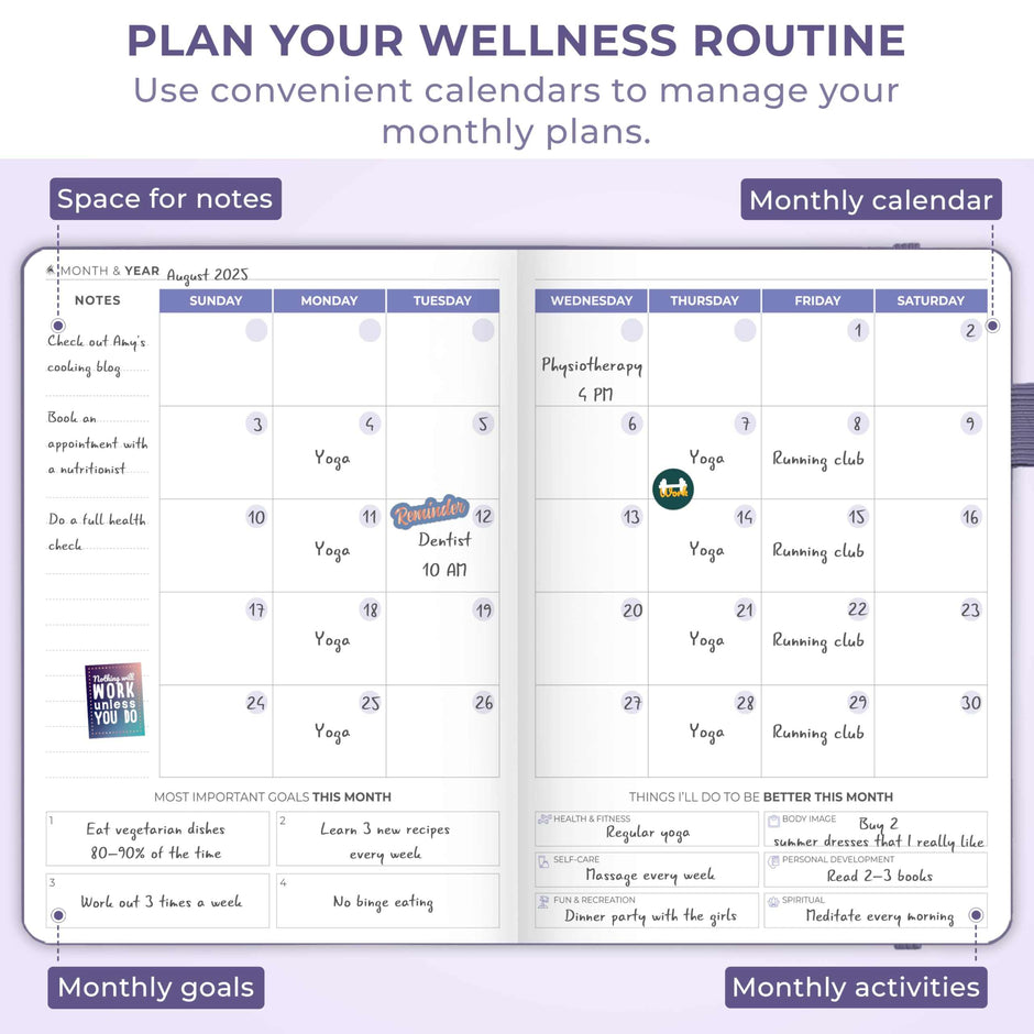 WELLTH HOUSE Fitness & Food Journal Planner - Wellth House