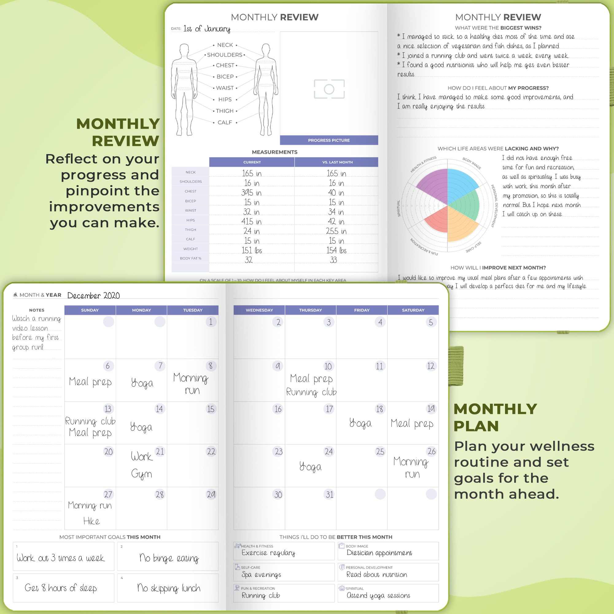 WELLTH HOUSE Fitness & Food Journal Planner - Wellth House