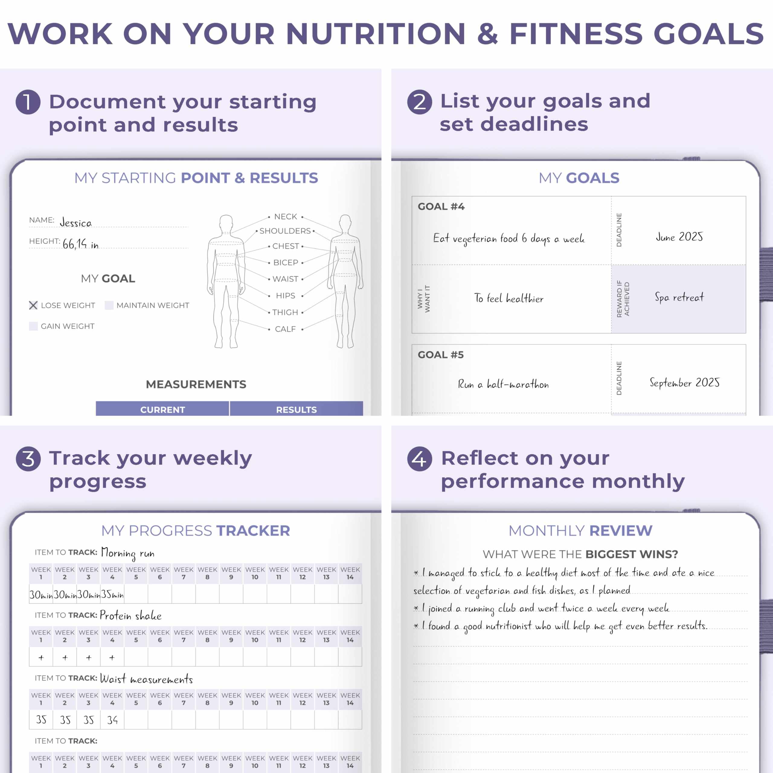 WELLTH HOUSE Fitness & Food Journal Planner - Wellth House