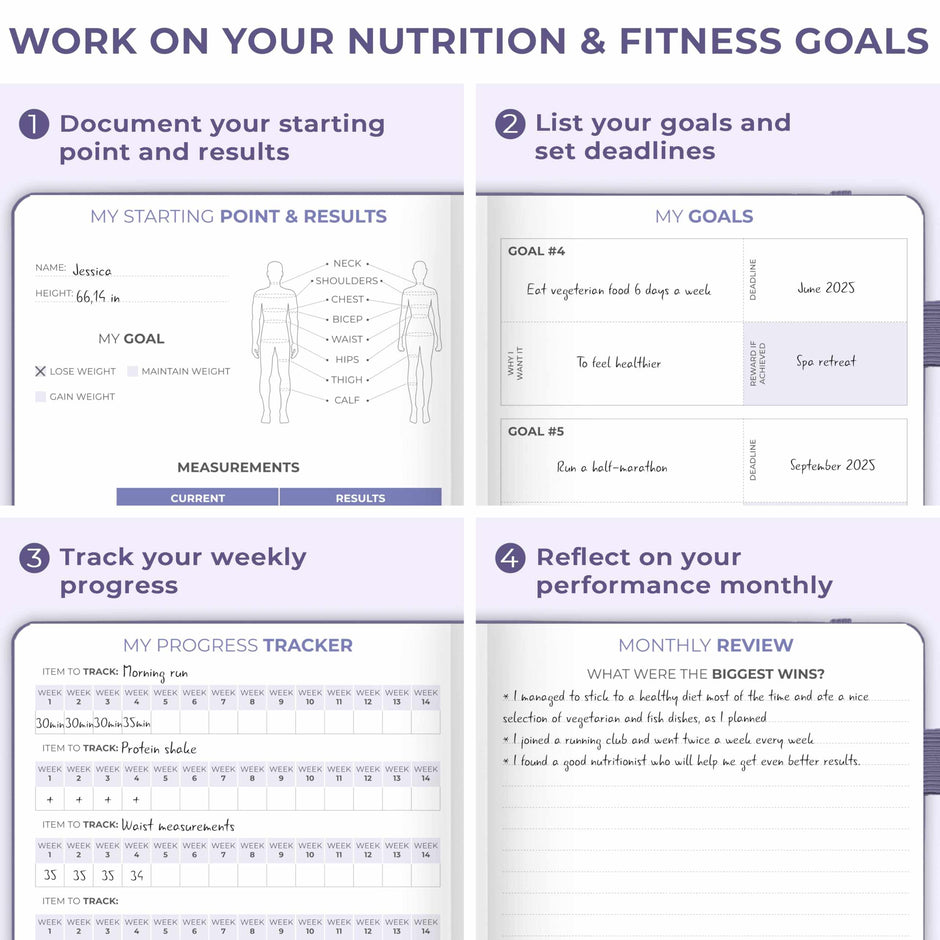 WELLTH HOUSE Fitness & Food Journal Planner - Wellth House