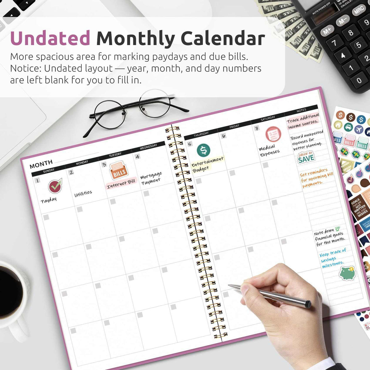 WELLTH HOUSE Budget Planner Expense Tracker Book - Wellth House