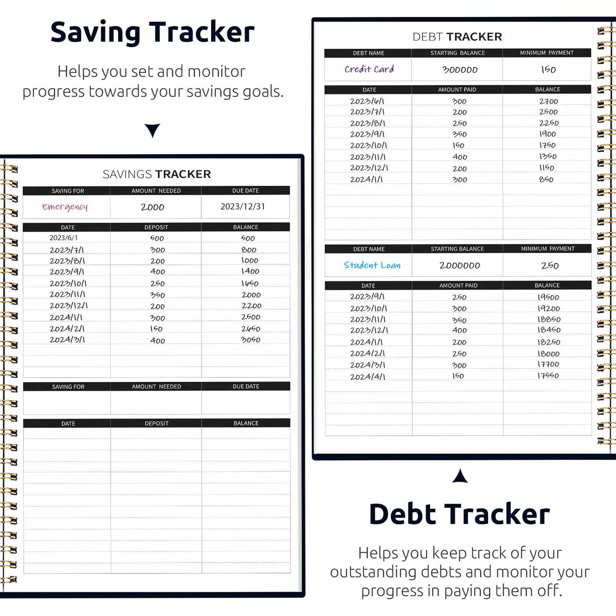 WELLTH HOUSE Budget Planner Expense Tracker Book - Wellth House