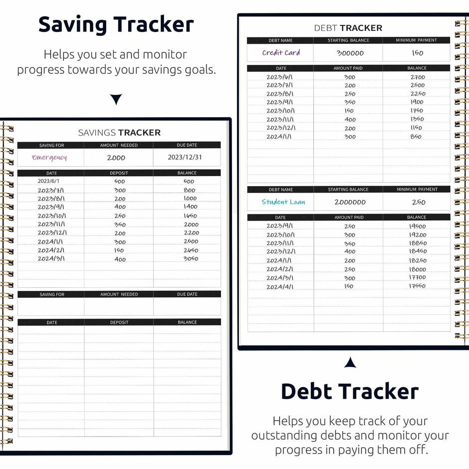 WELLTH HOUSE Budget Planner Expense Tracker Book - Wellth House