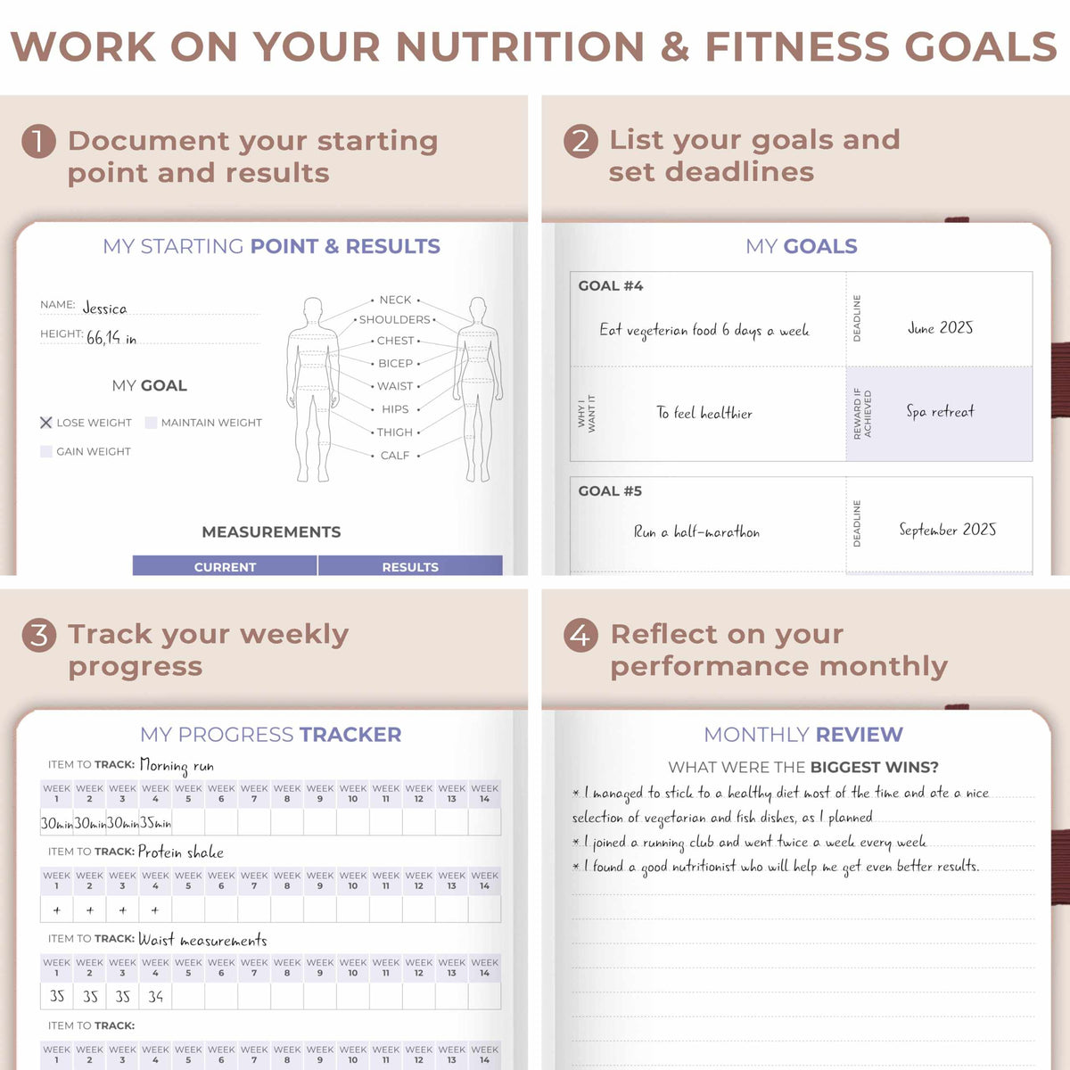 WELLTH HOUSE Fitness & Food Journal Planner - Wellth House