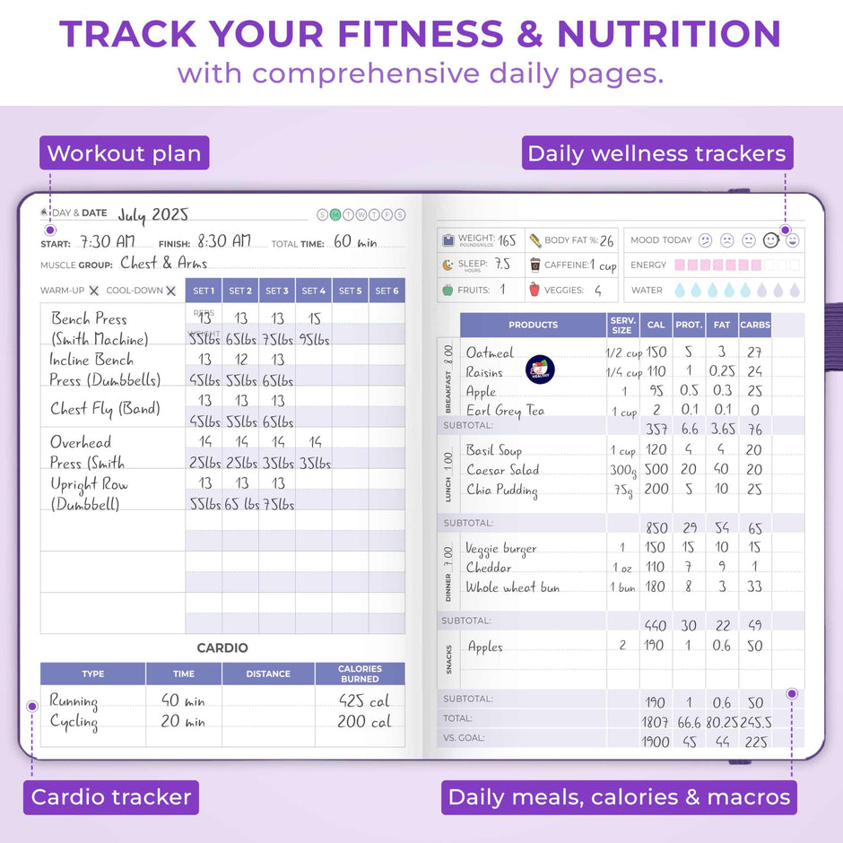 WELLTH HOUSE Fitness & Food Journal Planner - Wellth House