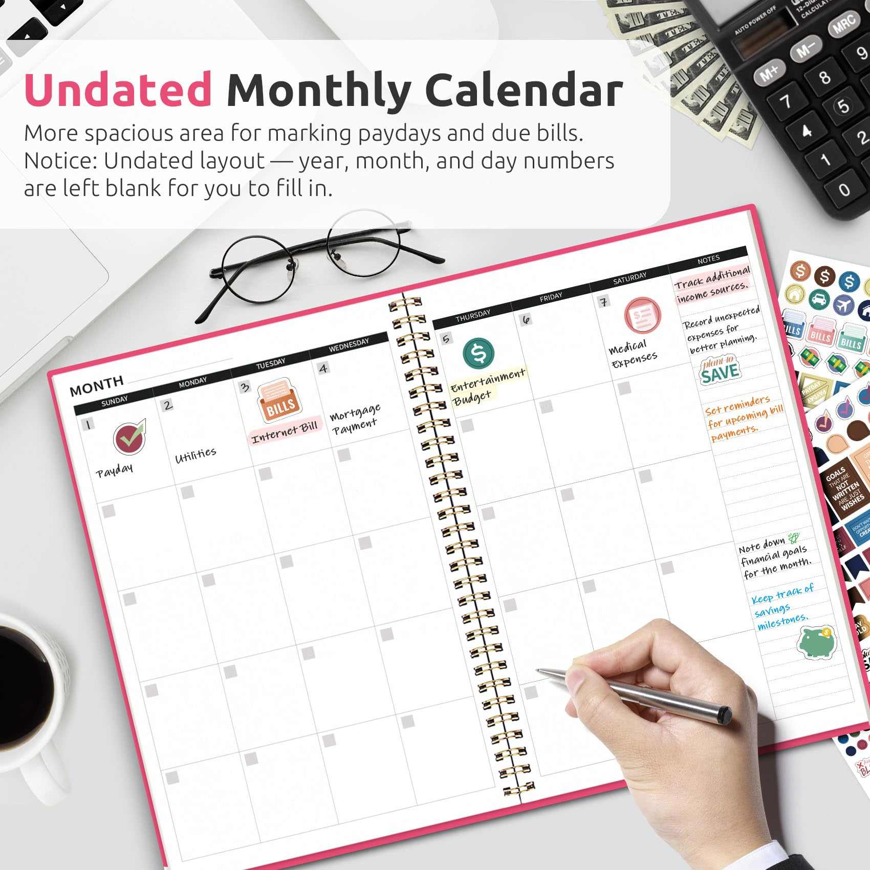 WELLTH HOUSE Budget Planner Expense Tracker Book - Wellth House