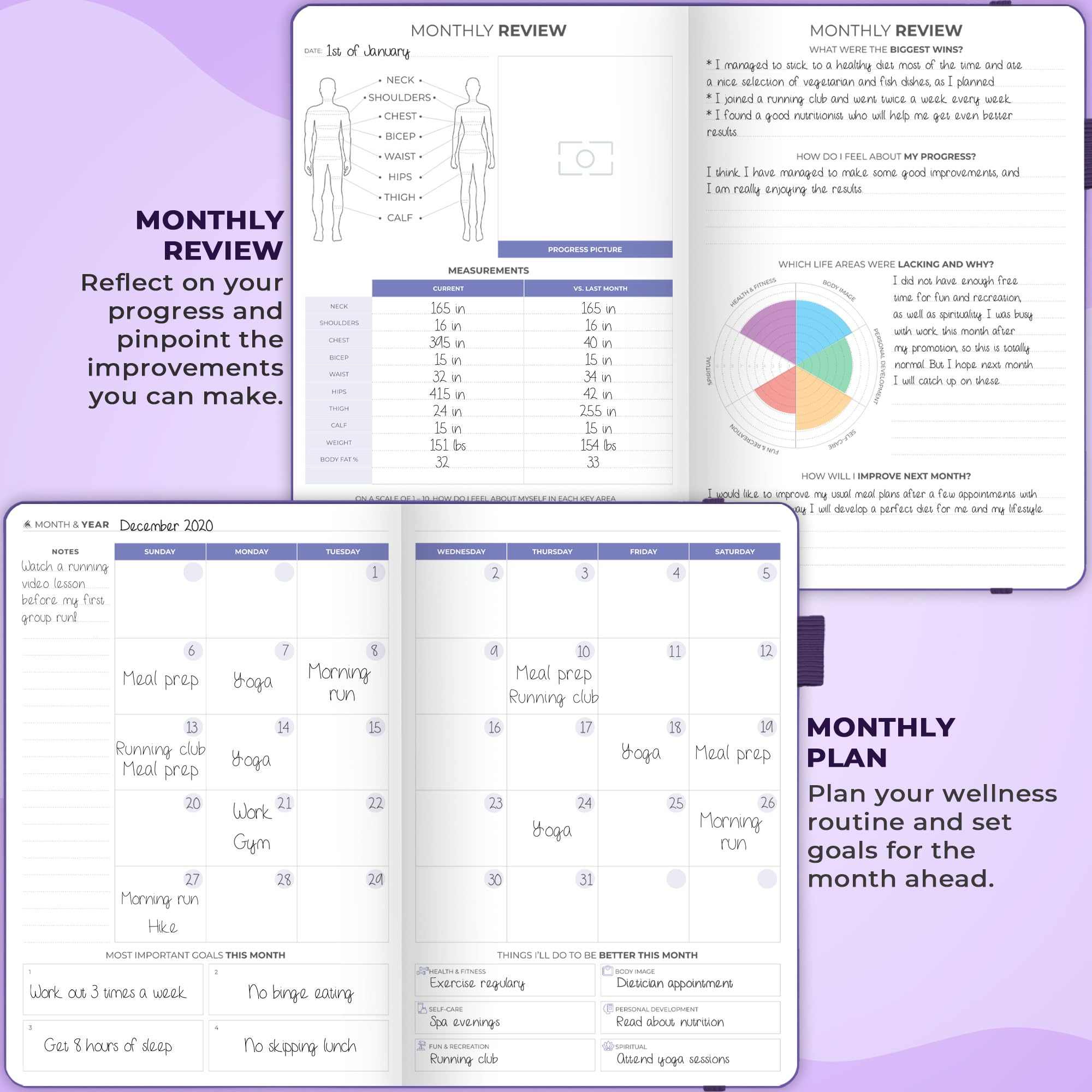 WELLTH HOUSE Fitness & Food Journal Planner - Wellth House