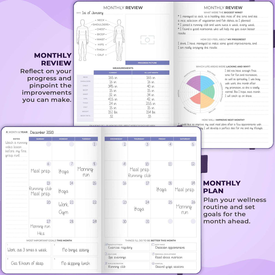 WELLTH HOUSE Fitness & Food Journal Planner - Wellth House