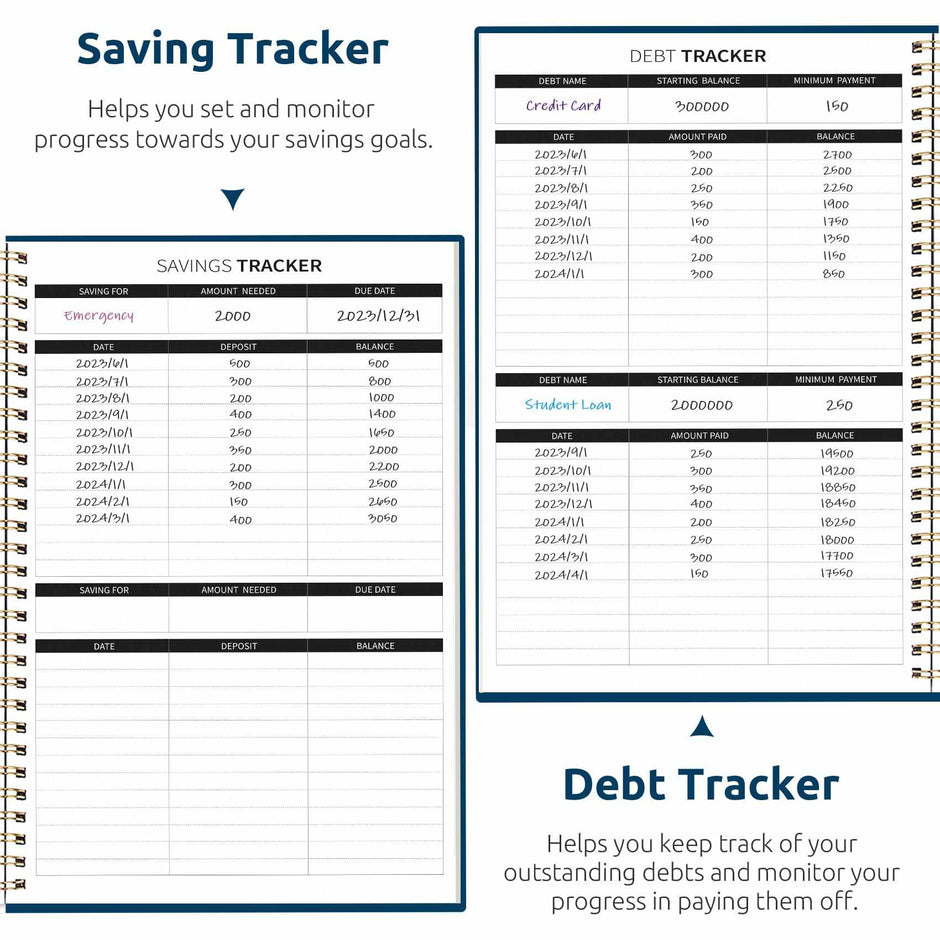 WELLTH HOUSE Budget Planner Expense Tracker Book - Wellth House