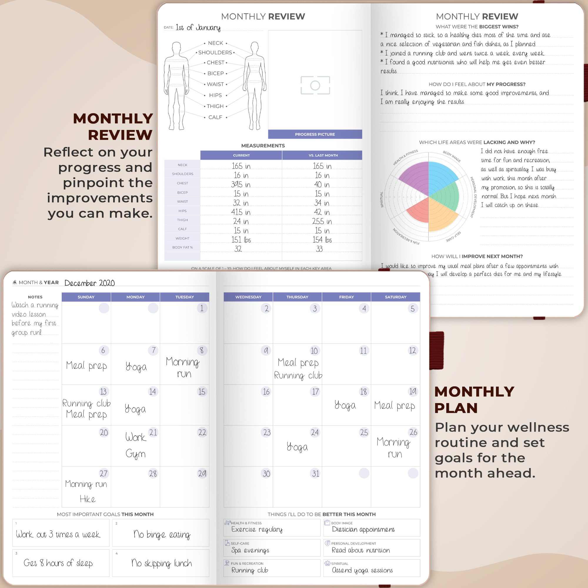 WELLTH HOUSE Fitness & Food Journal Planner - Wellth House