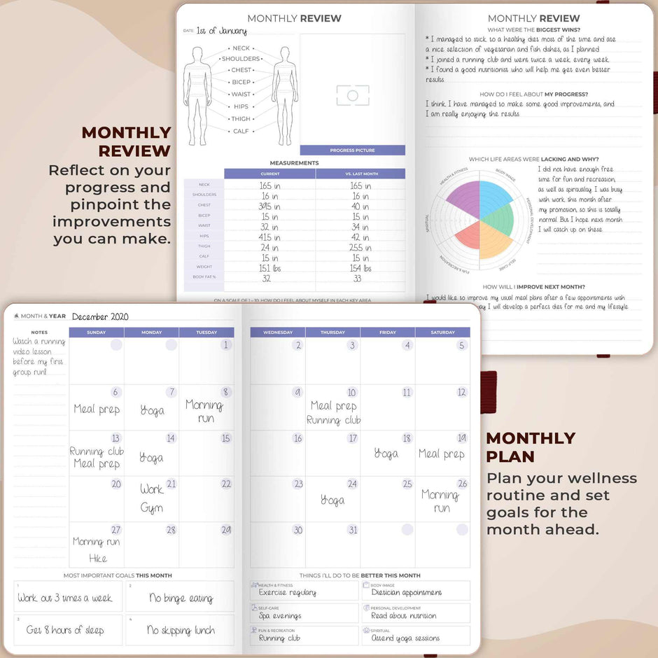WELLTH HOUSE Fitness & Food Journal Planner - Wellth House