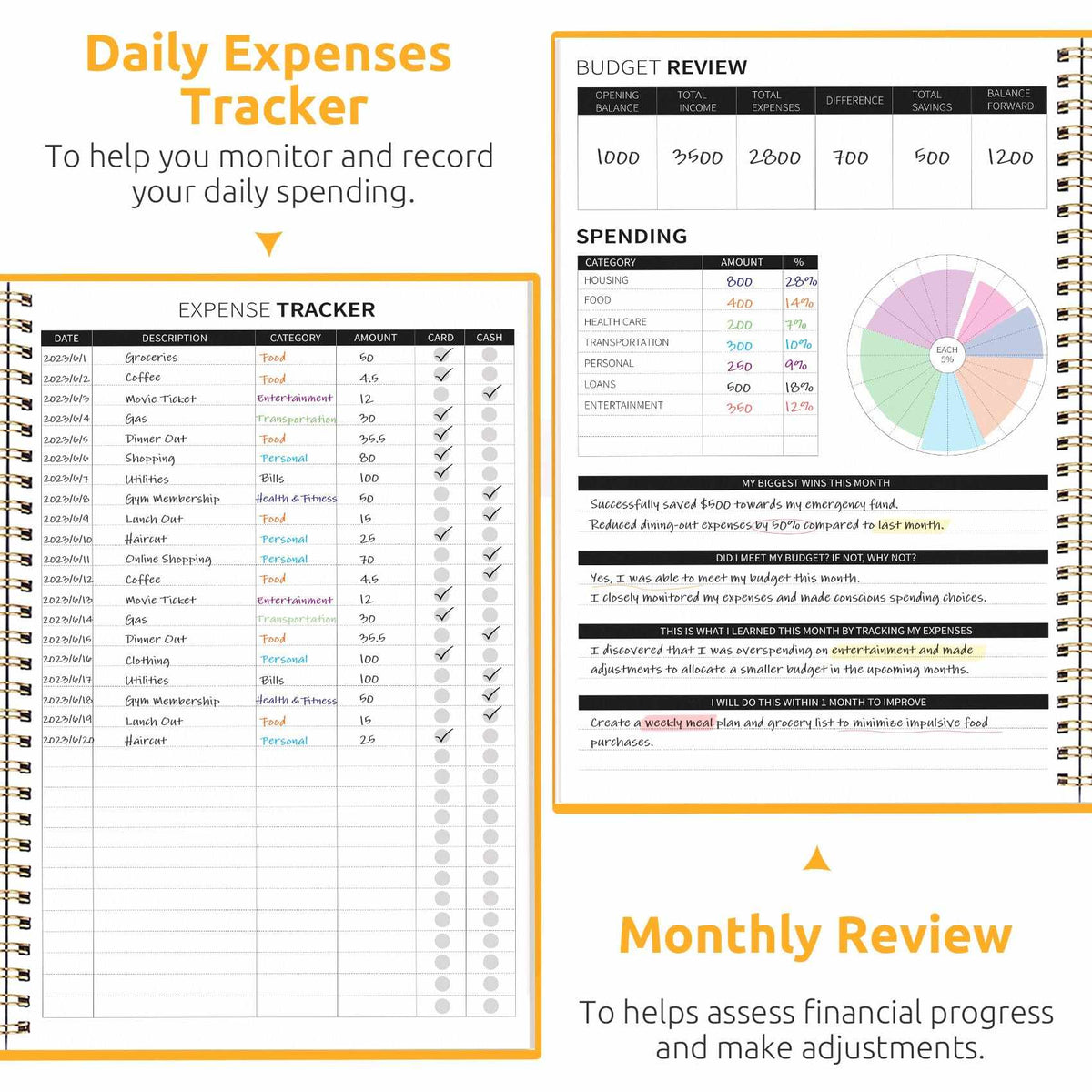 WELLTH HOUSE Budget Planner Expense Tracker Book - Wellth House