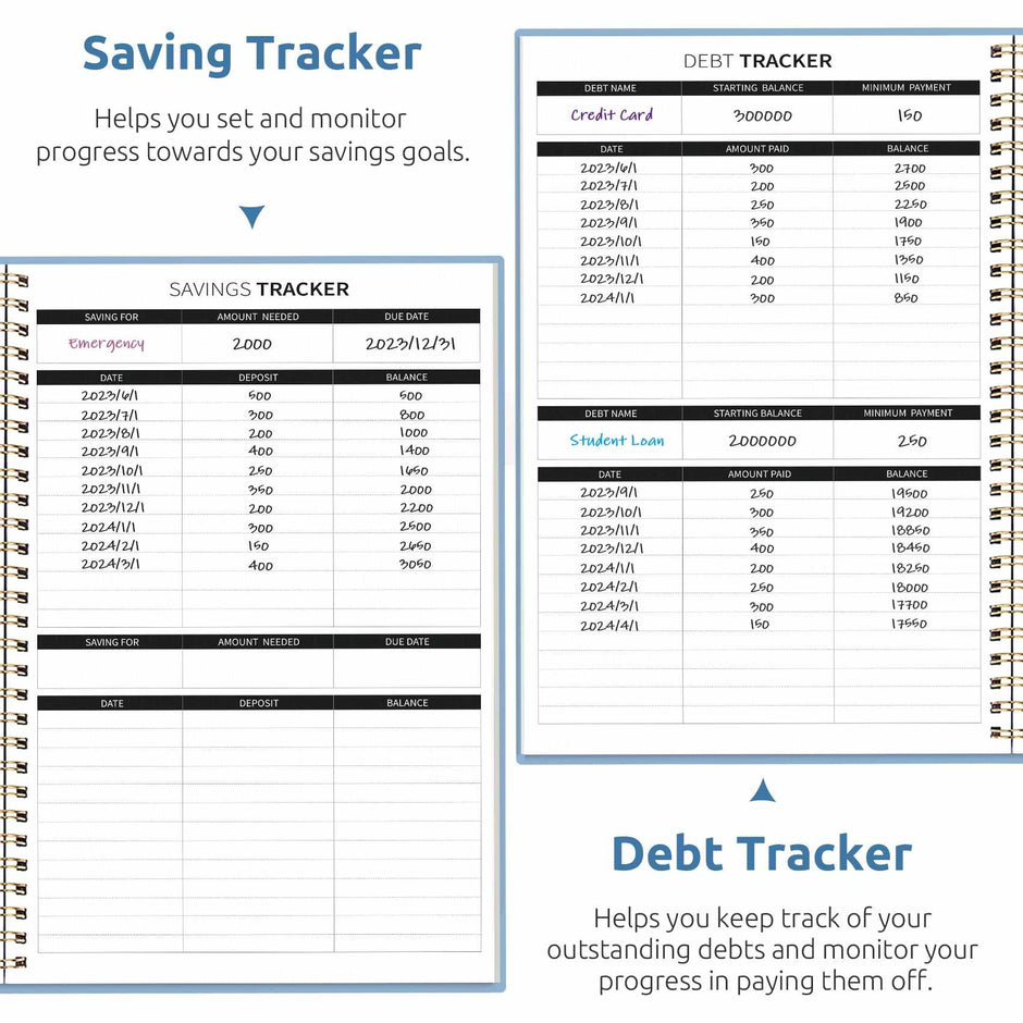 WELLTH HOUSE Budget Planner Expense Tracker Book - Wellth House