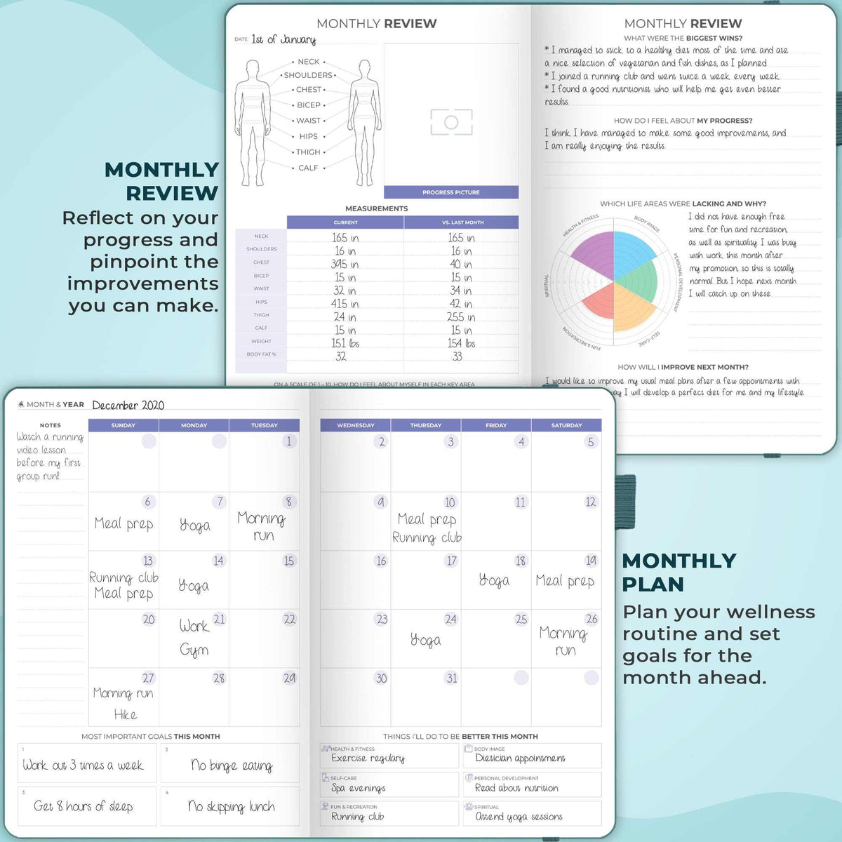 WELLTH HOUSE Fitness & Food Journal Planner - Wellth House