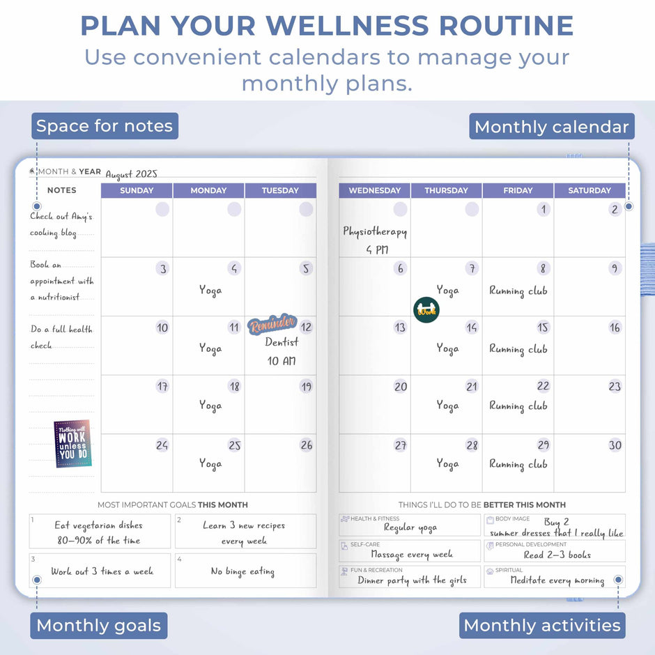 WELLTH HOUSE Fitness & Food Journal Planner - Wellth House