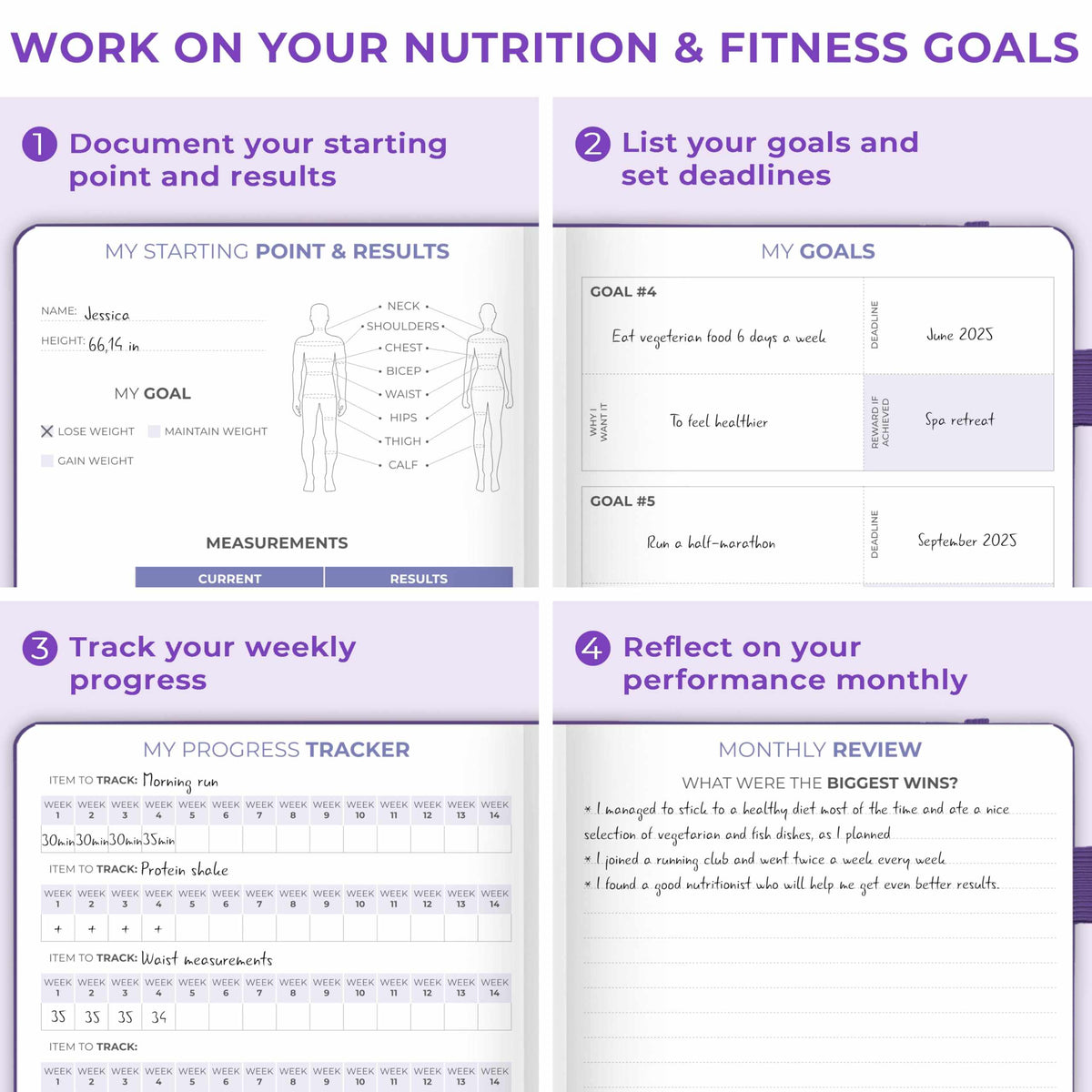 WELLTH HOUSE Fitness & Food Journal Planner - Wellth House