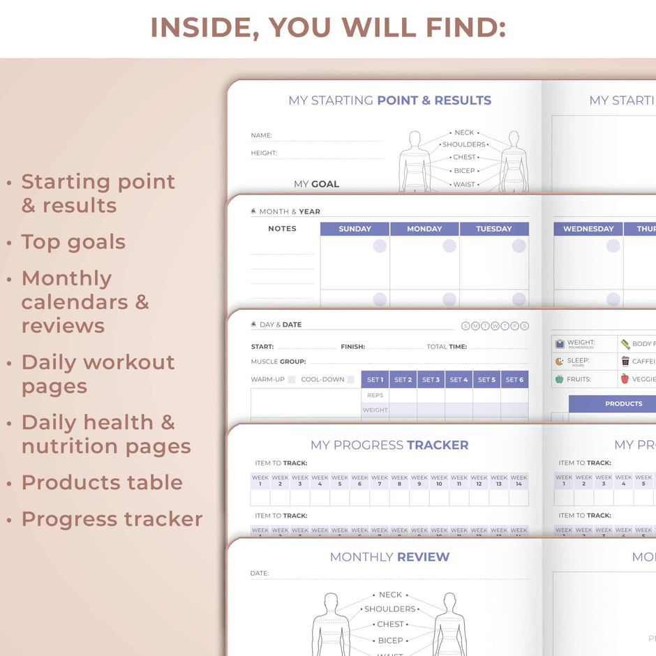 WELLTH HOUSE Fitness & Food Journal Planner - Wellth House