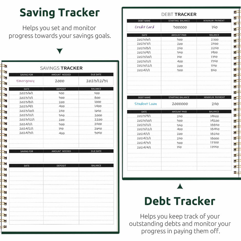 WELLTH HOUSE Budget Planner Expense Tracker Book - Wellth House