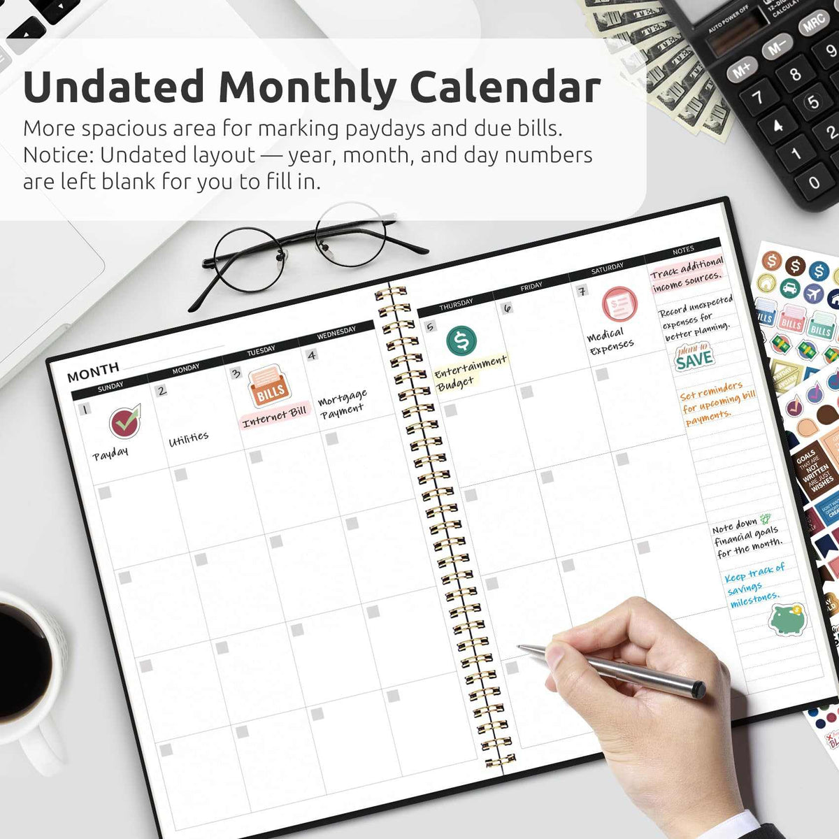 WELLTH HOUSE Budget Planner Expense Tracker Book - Wellth House