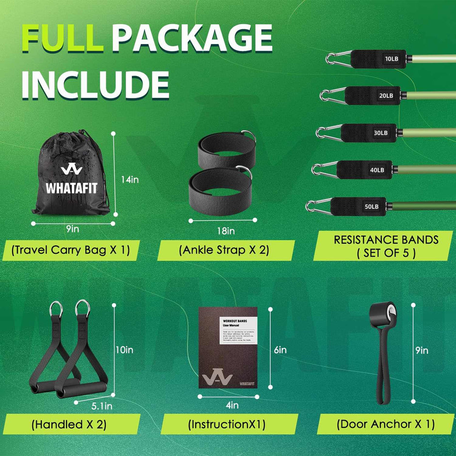 WELLTH HOUSE Resistance Bands with Handles Set - Wellth House