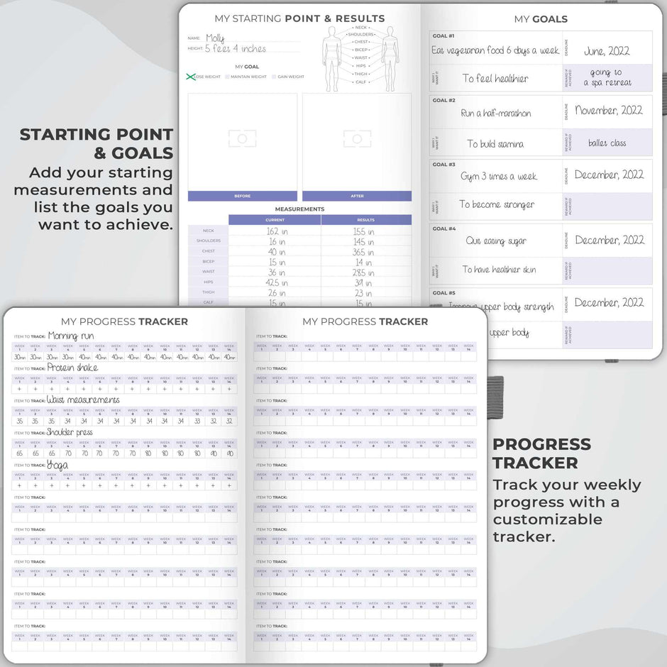 WELLTH HOUSE Fitness & Food Journal Planner - Wellth House