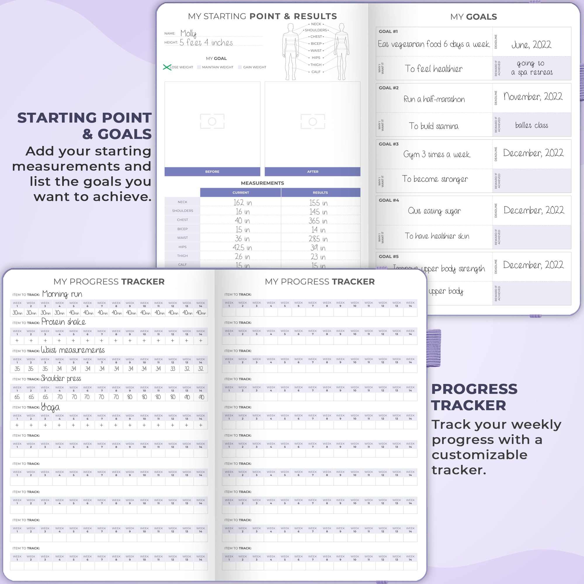 WELLTH HOUSE Fitness & Food Journal Planner - Wellth House