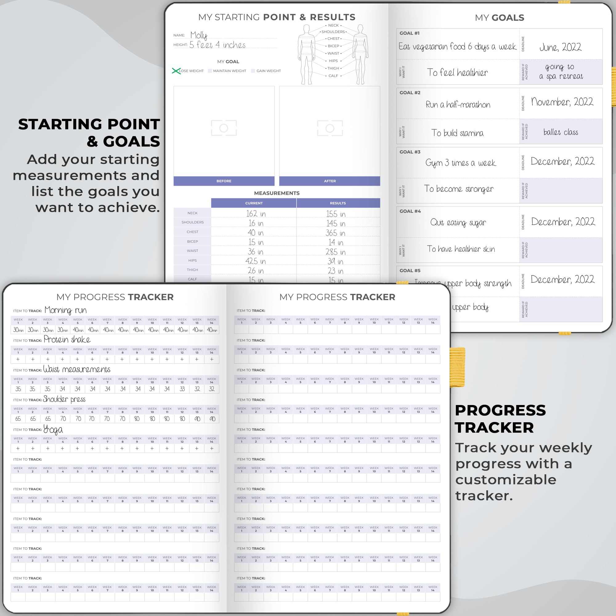 WELLTH HOUSE Fitness & Food Journal Planner - Wellth House