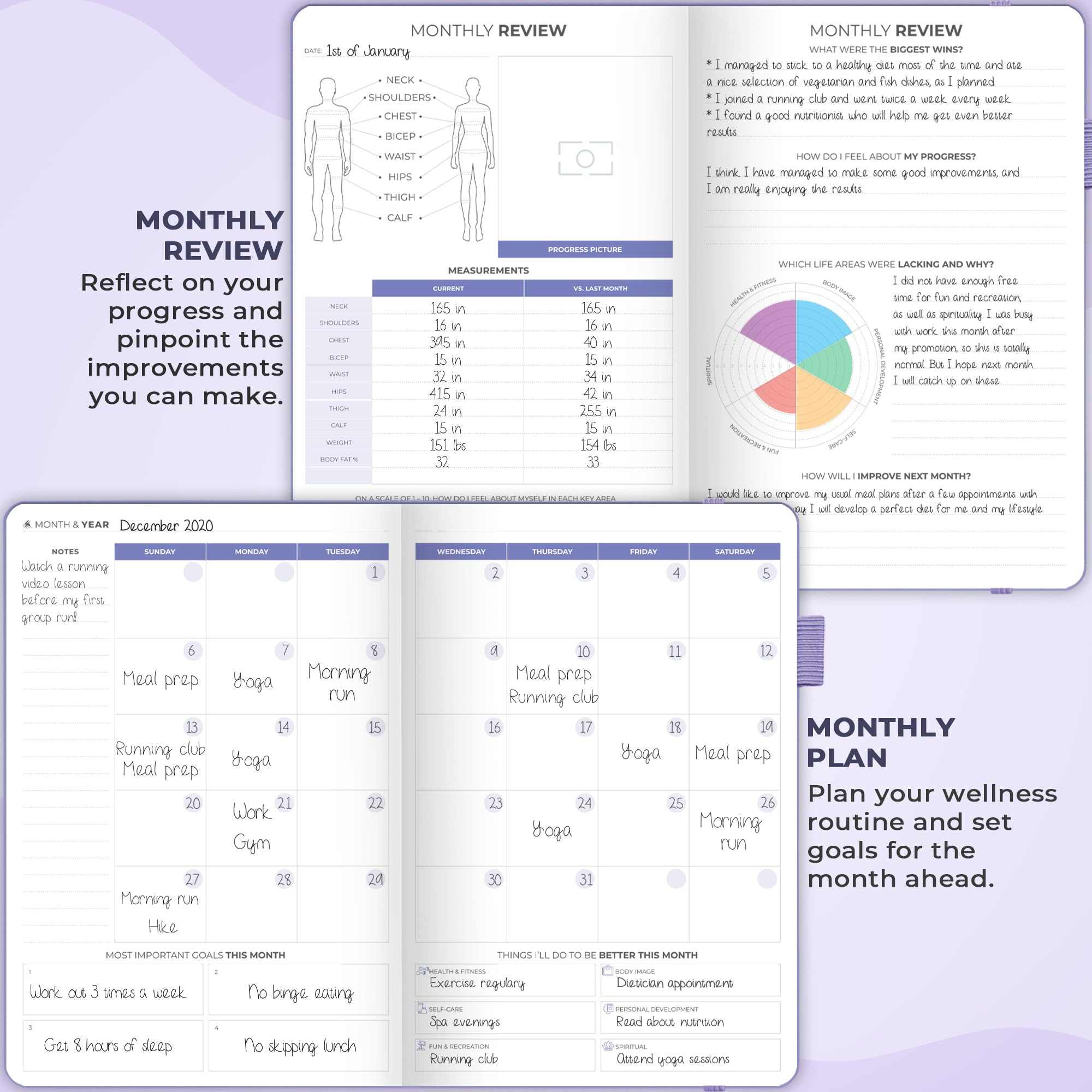 WELLTH HOUSE Fitness & Food Journal Planner - Wellth House