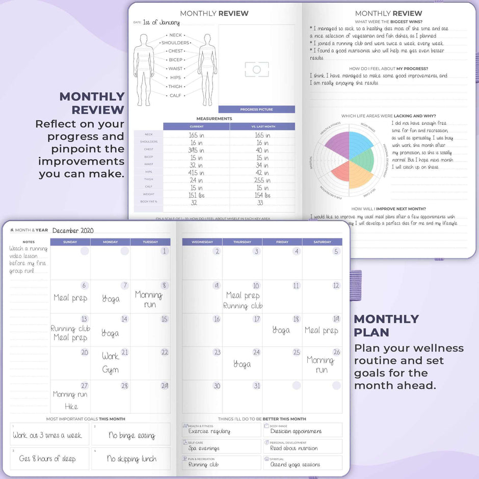 WELLTH HOUSE Fitness & Food Journal Planner - Wellth House