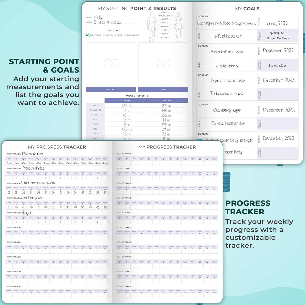 WELLTH HOUSE Fitness & Food Journal Planner - Wellth House