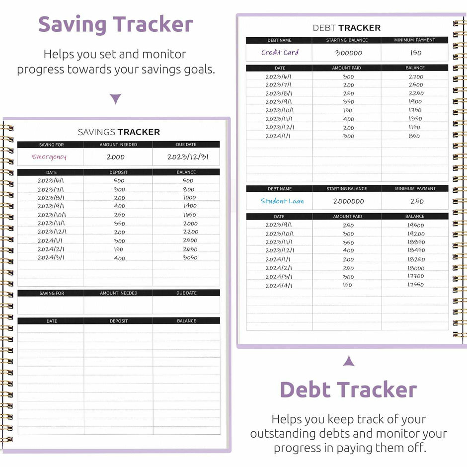 WELLTH HOUSE Budget Planner Expense Tracker Book - Wellth House