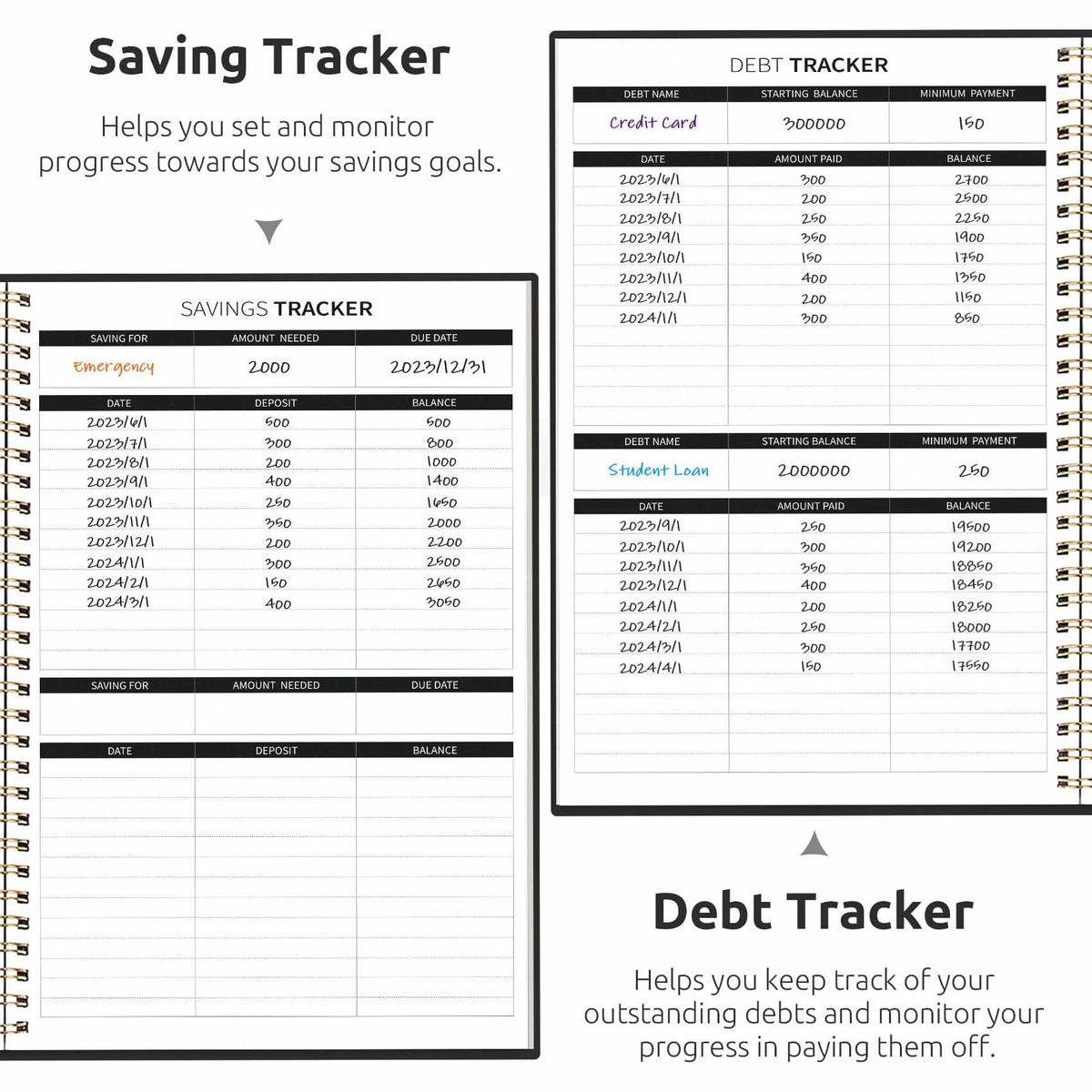 WELLTH HOUSE Budget Planner Expense Tracker Book - Wellth House