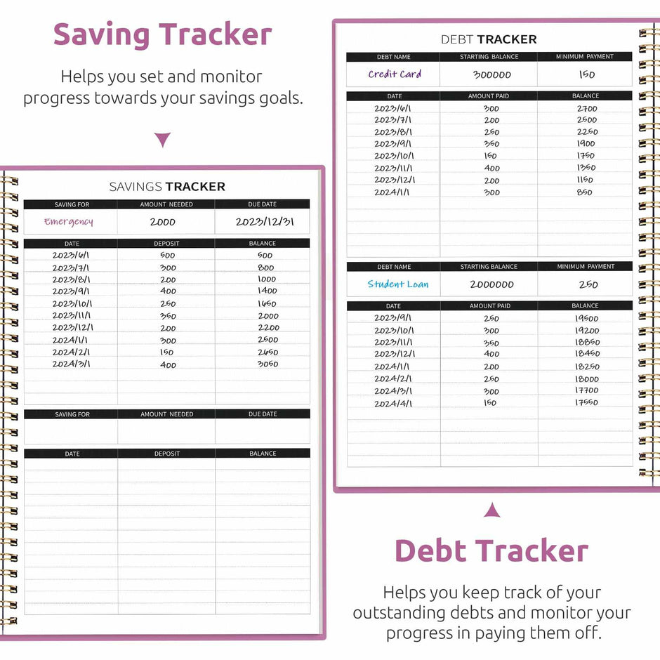WELLTH HOUSE Budget Planner Expense Tracker Book - Wellth House