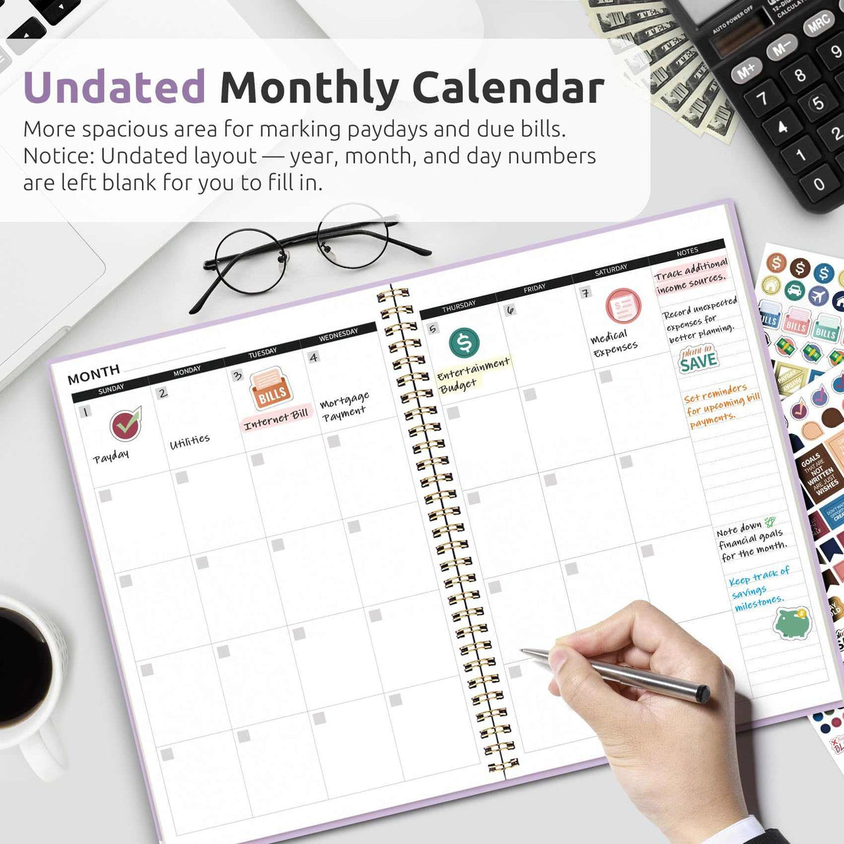 WELLTH HOUSE Budget Planner Expense Tracker Book - Wellth House