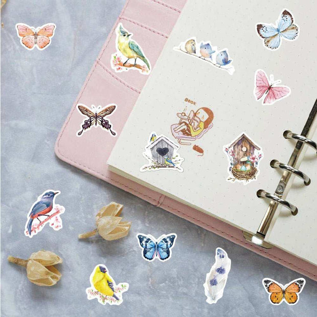WELLTH HOUSE Creative Butterfly Sticker Diary Book - Wellth House