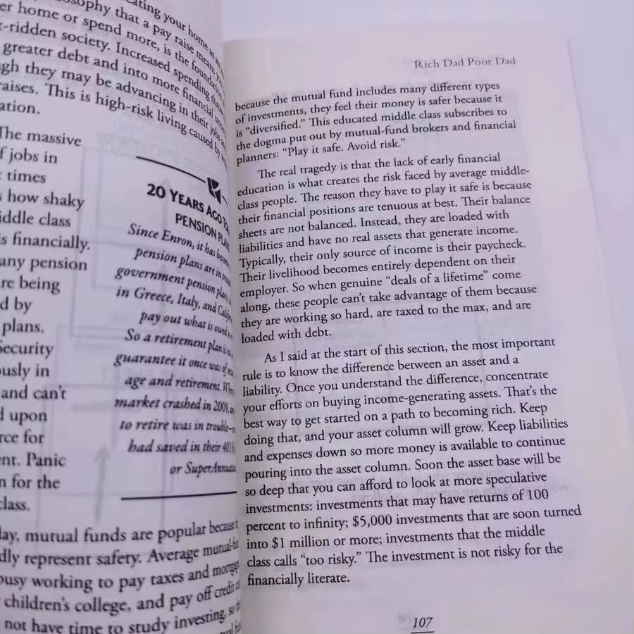 RICH DAD POOR DAD Robert Toru Kiyosaki Personal Finance Children Books Financial Intelligence Enlightenment Education Book